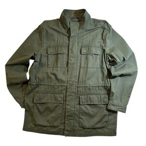 Denver Hayes Chore Barn Coat High Collar 4 Pocket XL Green Field Jacket Men's